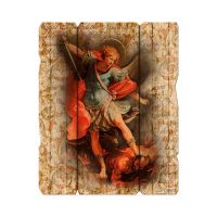 St. Michael 11 1/4x14" Vintage Plaque With Hang