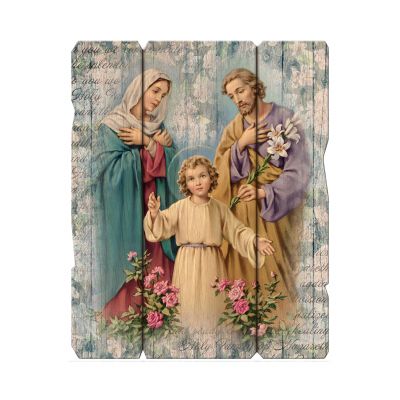 Holy Family 11 1/4x14" Vintage Plaque With Hang -  - 2549-360