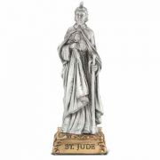 4 1/2 inch Saint Jude Pewter Statue On Base