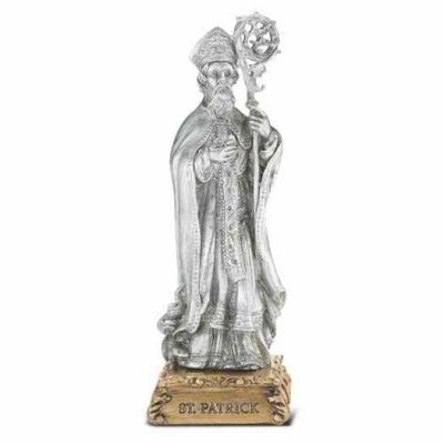 4 1/2 inch Saint Patrick Pewter Statue On Base - 846218070851 - 1799-640