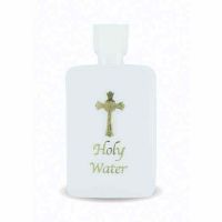 4 Oz Gold Stamped Holy Water Bottle (10 Pack)