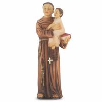 4" St. Anthony Hand Painted Solid Resin Statue