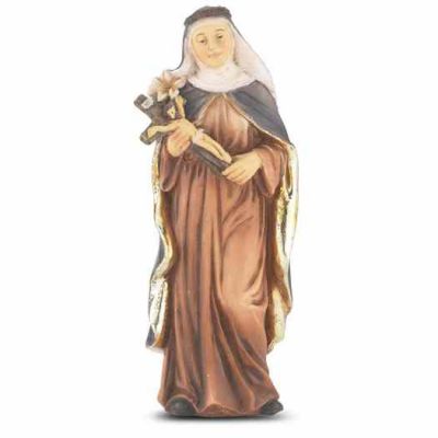 4" St. Catherine Of Siena Hand Painted Solid Resin Statue - 2Pk -  - 1735-416