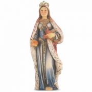 4" St. Elizabeth Of Hungary Hand Painted Solid Resin Statue -