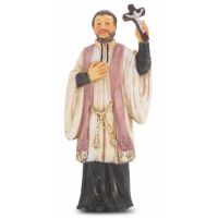 4" St. Francis Xavier Hand Painted Solid Resin Statue -