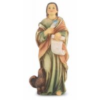 4" St. John The Evangelist Hand Painted Solid Resin Statue -