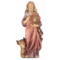 4" St. Luke Hand Painted Solid Resin Statue