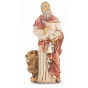 4" St. Mark Hand Painted Solid Resin Statue