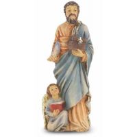 4" St. Matthew Hand Painted Solid Resin Statue