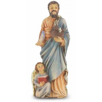 4" St. Matthew Hand Painted Solid Resin Statue - (Pack Of 2) -  - 1735-500