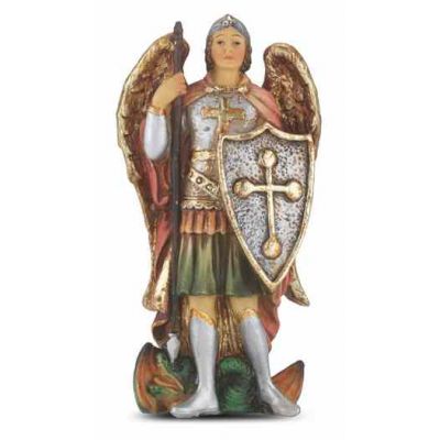 4" St. Michael Hand Painted Solid Resin Statue - (Pack Of 2) -  - 1735-330