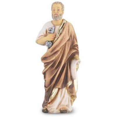 4" St. Peter Hand Painted Solid Resin Statue - (Pack Of 2) -  - 1735-518