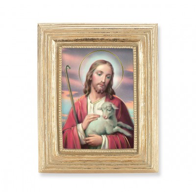 Good Shepherd Gold Stamped Print In Gold Frame - (Pack Of 2) -  - 450G-103