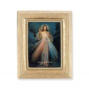 Divine Mercy Gold Stamped Print In Gold Frame