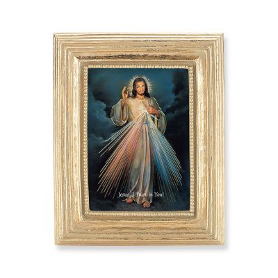 Divine Mercy Gold Stamped Print In Gold Frame - (Pack Of 2) -  - 450G-123