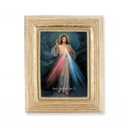 Divine Mercy Gold Stamped Print In Gold Frame (spanish)