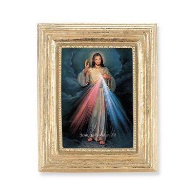Divine Mercy Gold Stamped Print In Gold Frame (spanish) - (Pack Of 2) -  - 450G-124