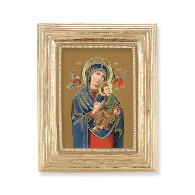 Our Lady of Perpetual Help Gold Stamped Print In Gold Frame 2Pk -  - 450G-208