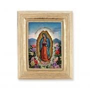 O.l Of Guadalupe Gold Stamped Print In Gold Frame