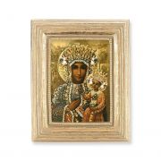 Our Lady of Czestochowa Gold Stamped Print In Gold Frame