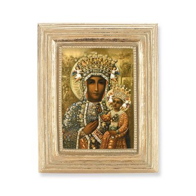 Our Lady of Czestochowa Gold Stamped Print In Gold Frame - (Pack Of 2) -  - 450G-223