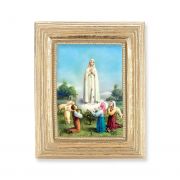 Our Lady of Fatima Gold Stamped Print In Gold Frame