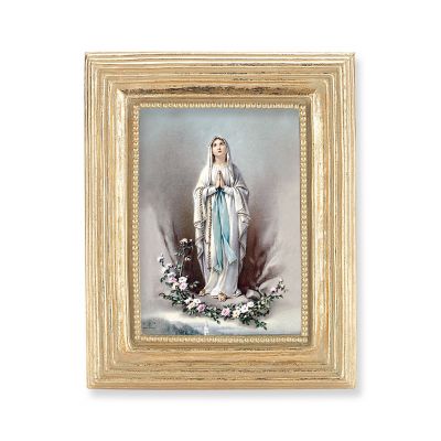 Our Lady of Lourdes Gold Stamped Print In Gold Frame - (Pack Of 2) -  - 450G-274