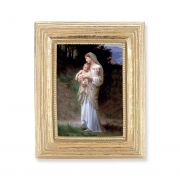 Our Lady of Divine Innocence Gold Stamped Print In Gold Frame