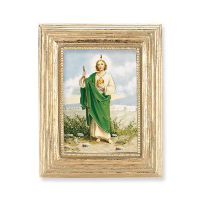 St. Jude Gold Stamped Print In Gold Frame - (Pack Of 2) -  - 450G-320