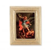 St. Michael Gold Stamped Print In Gold Frame - (Pack - 2)