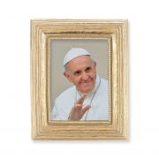 Pope Francis Gold Stamped Print In Gold Frame - (Pack Of 2)