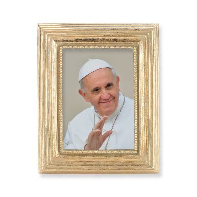 Pope Francis Gold Stamped Print In Gold Frame - (Pack Of 2) -  - 450G-574
