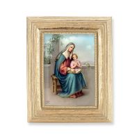 St. Anne Gold Stamped Print In Gold Frame