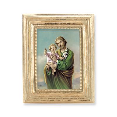 St. Joseph Gold Stamped Print In Gold Frame - (Pack Of 2) -  - 450G-632