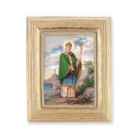 St. Patrick Gold Stamped Print In Gold Frame