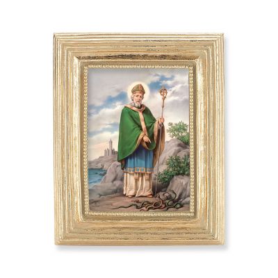 St. Patrick Gold Stamped Print In Gold Frame - (Pack Of 2) -  - 450G-640