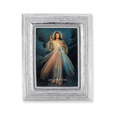Divine Mercy Gold Stamped Print In Silver Frame - (Pack Of 2) -  - 450S-123