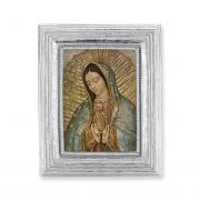 O.l Of Guadalupe Gold Stamped Print In Silver Frame