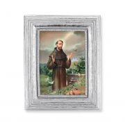 St. Francis Gold Stamped Print In Silver Frame - (Pack Of 2)
