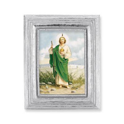 St. Jude Gold Stamped Print In Silver Frame - (Pack Of 2) -  - 450S-320