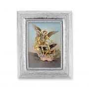 St. Michael Gold Stamped Print In Silver Frame - (Pack / 2)