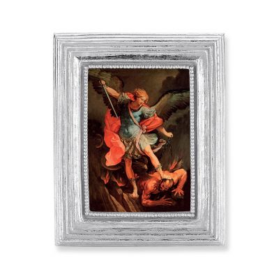 St. Michael Gold Stamped Print In Silver Frame - (Pack /2) -  - 450S-333