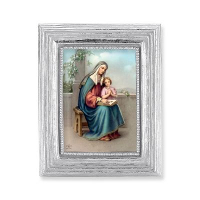 St. Anne Gold Stamped Print In Silver Frame - (Pack Of 2) -  - 450S-610