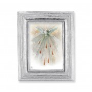 Holy Spirit Gold Stamped Print In Silver Frame