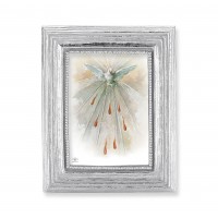 Holy Spirit Gold Stamped Print In Silver Frame