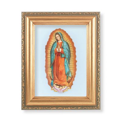 Our Lady Of Guadalupe Italian Lithograph w/Antique Frame (2 Pack) - 846218085541 - 461-216