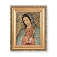 Our Lady Of Guadalupe Italian Lithograph w/Gold Frame
