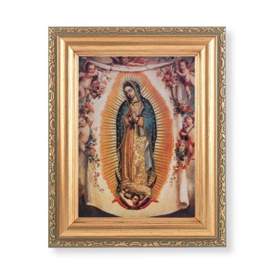 Our Lady Of Guadalupe Lithograph w/Antique Gold Frame (2 Pack) - 846218085565 - 461-221