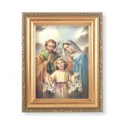 Holy Family Italian Lithograph w/Gold Frame