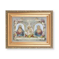 Baby Room Blessing 4x6 inch Print in Gold Frame w/Carved Edge